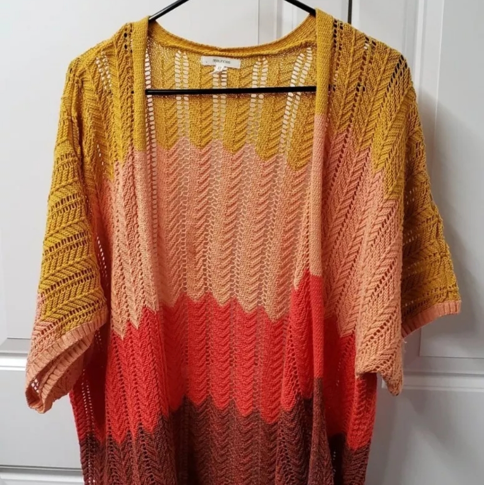 Maurices Cardigan Sweater Women's Size: Large Open Front Colorful